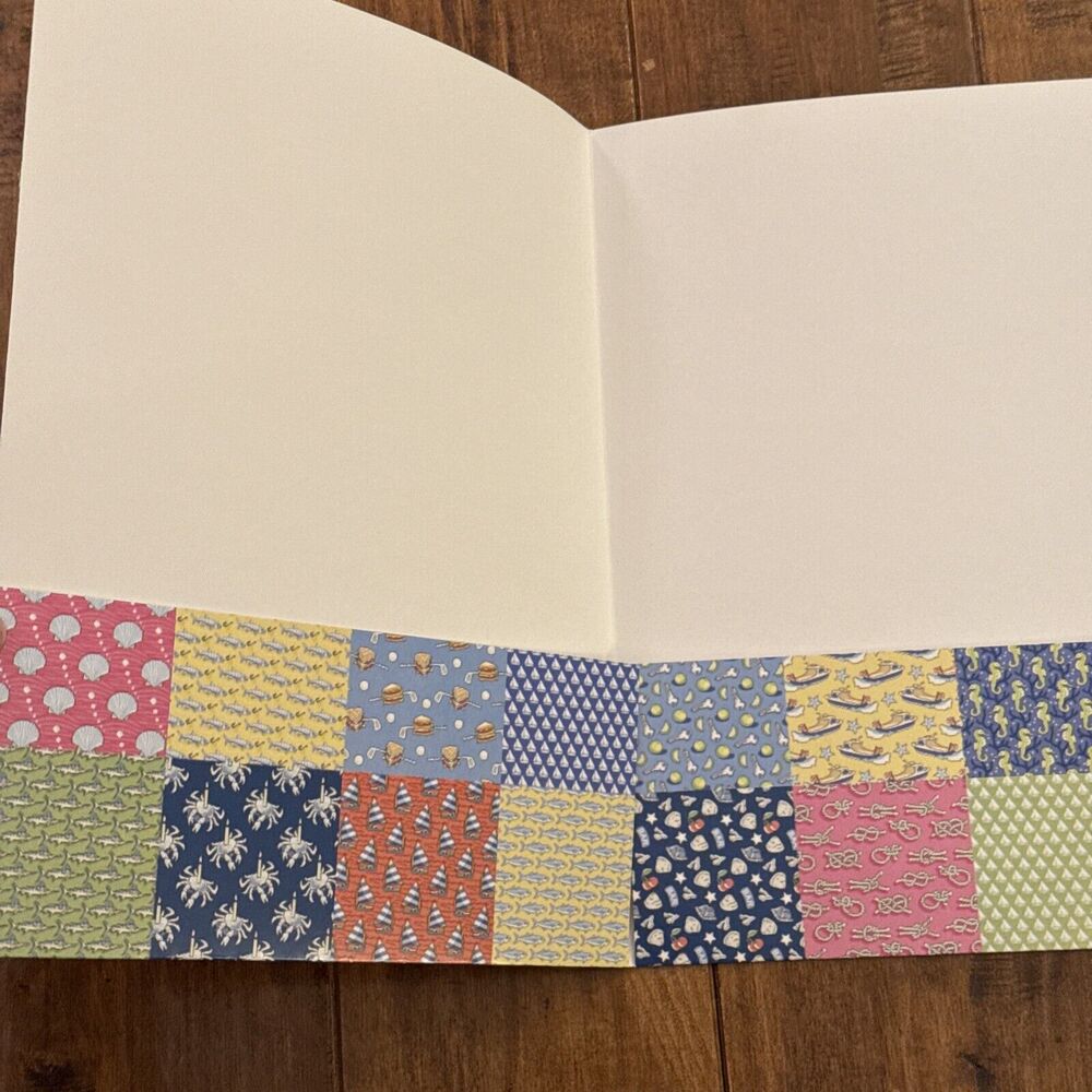 Vineyard Vines Colorful Patchwork Whale School Work FOLDER Notebook Very RARE! - Picture 5 of 7